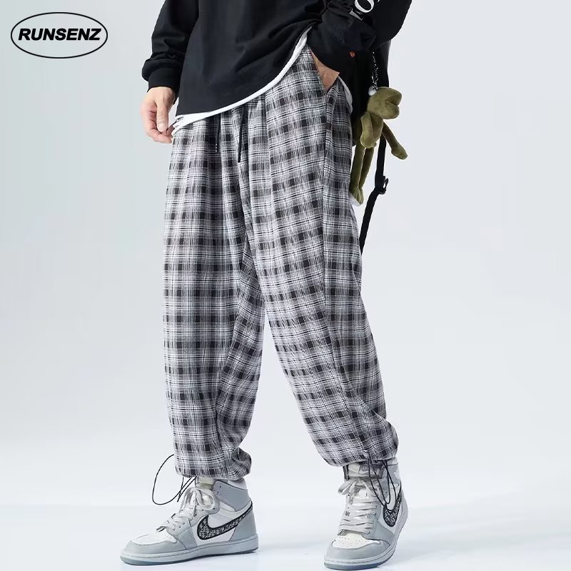 Quần Baggy Sọc Ca Rô Plus Size XXL-8XL
