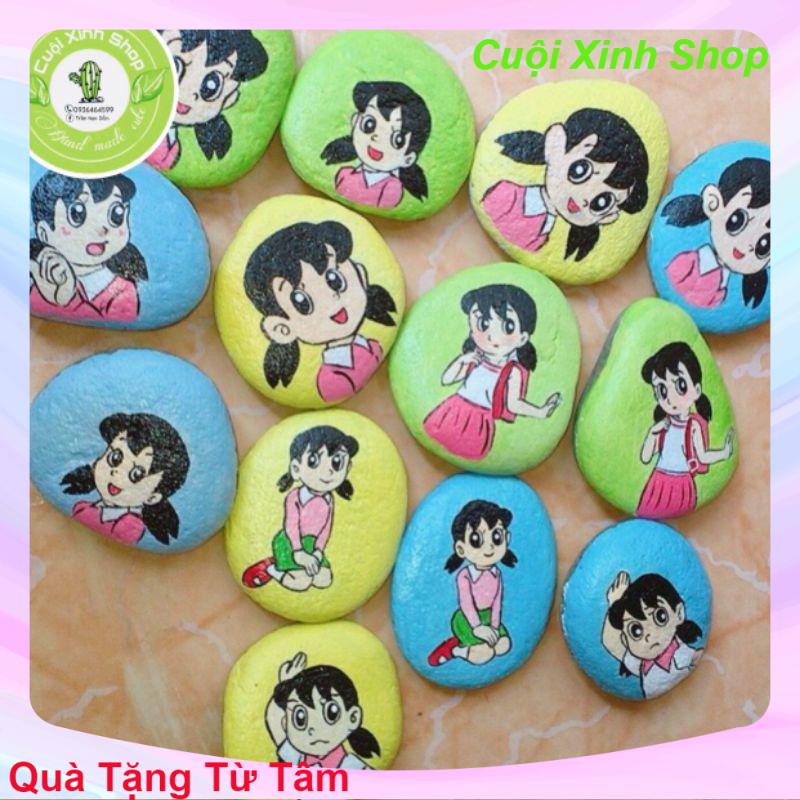 Tranh Đá cuội  mini nhân vật Xuka trong Doraemon món quà đẹp