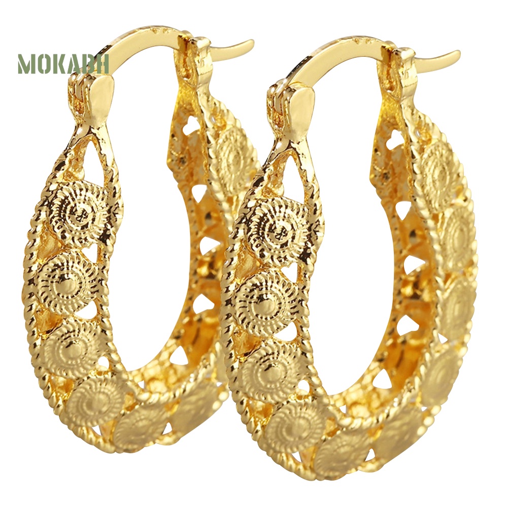 Khuyên Tai Vòng Rỗng Kích Thước Lớn Trang Sức Cưới / Đính Hôn Cho Cô Dâu