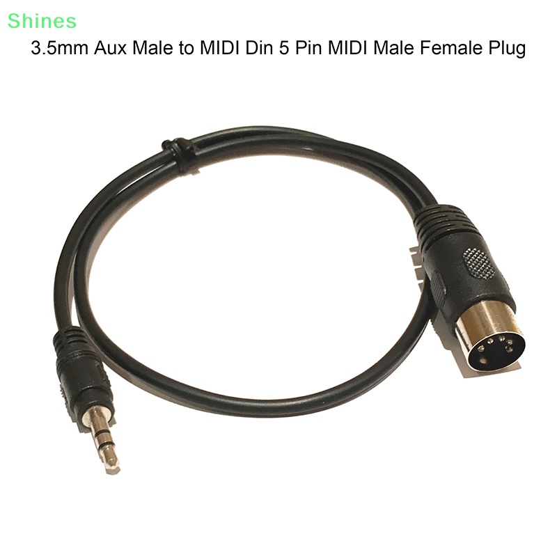 Dây Cáp Âm Thanh 3.5mm Aux Male Sang MIDI Din 5 Pin Female 0.5m
