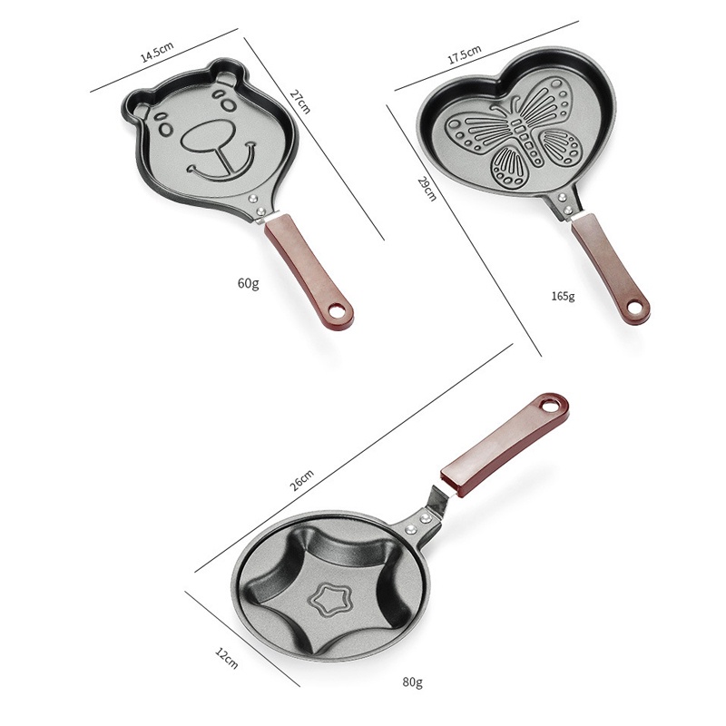 Chảo chiên trứng, làm bánh xinh xắn tạo hình trái tim, ngôi sao- GL602