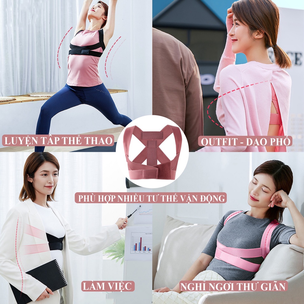 Đai Chống Gù Lưng Bảo Vệ Vòng 1, Định Hình Cột Sống Hỗ Trợ Nhảy Dây Vải Thun Co Giãn Thoáng Khí, Thích Hợp Cho Nam Nữ