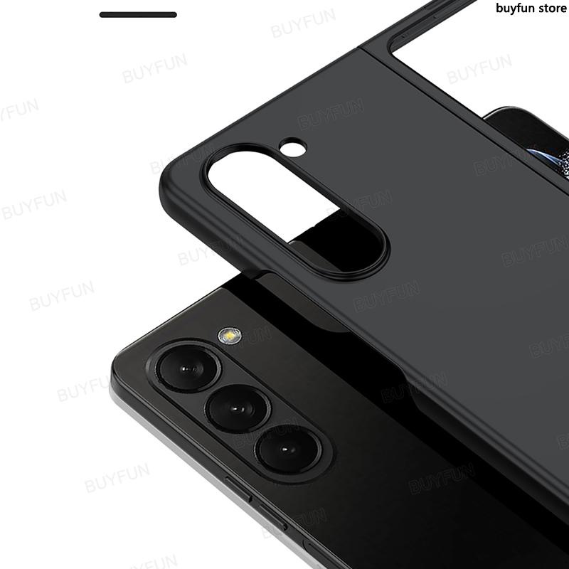For Samsung Galaxy Z Fold5 5G Fold 5 Zfold5 2023 Skin Feeling Hard PC Phone Case Anti-Knock Protect Shell