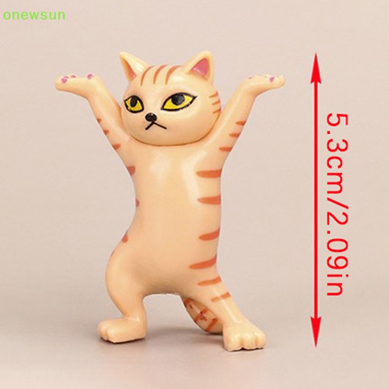 Onewsun dancing cat hình trang trí hoạt hình mèo mô hình đồ chơi thời trang trao đổi cat capsule đồ chơi búp bê trang trí bánh mới