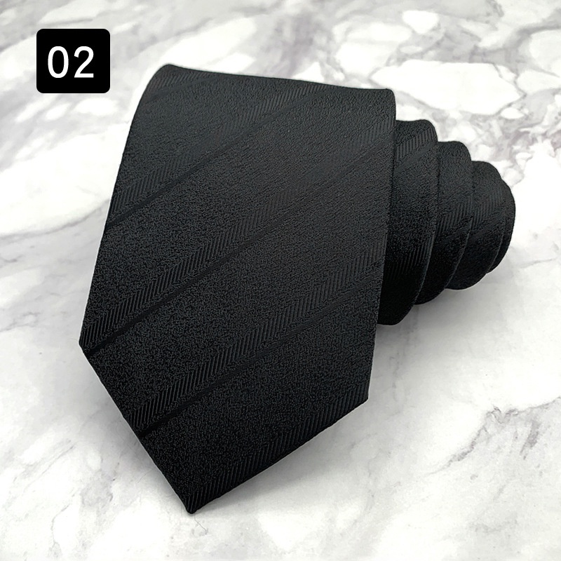 Cà Vạt Sọc Ca Rô Đen 8cm Thời Trang Công Sở Lịch Lãm Cao Cấp Cho Nam