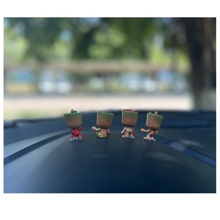 Guardians of the galaxy tree hình groot car center console đồ trang trí phim hoạt hình dễ thương xe búp bê đồ trang trí chữa bệnh xe hơi phụ kiện làm bằng tay