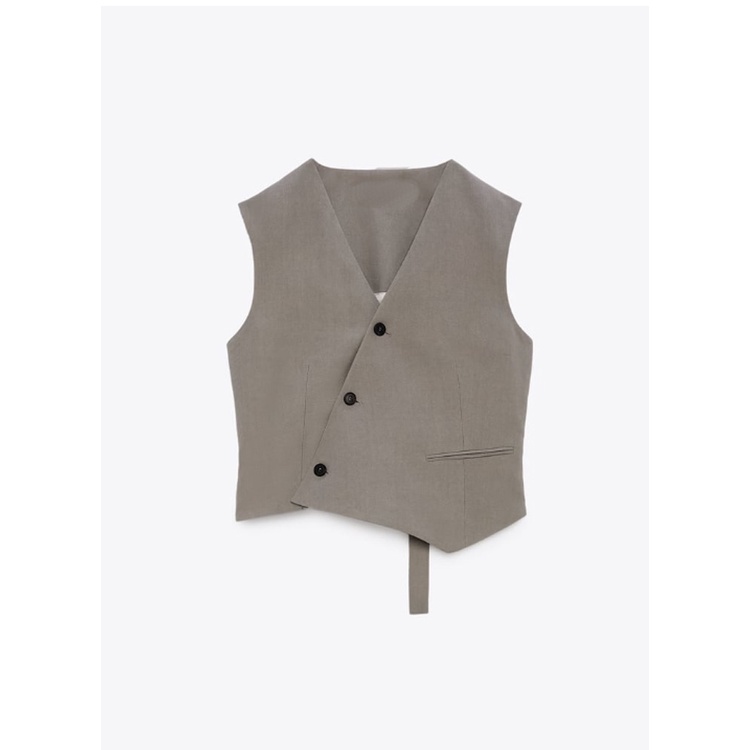 Zara set Áo Hai Dây Phối Quần Dài Lưng Cao Thời Trang Mùa Hè Cá Tính Cho Nữ7655728 3173728