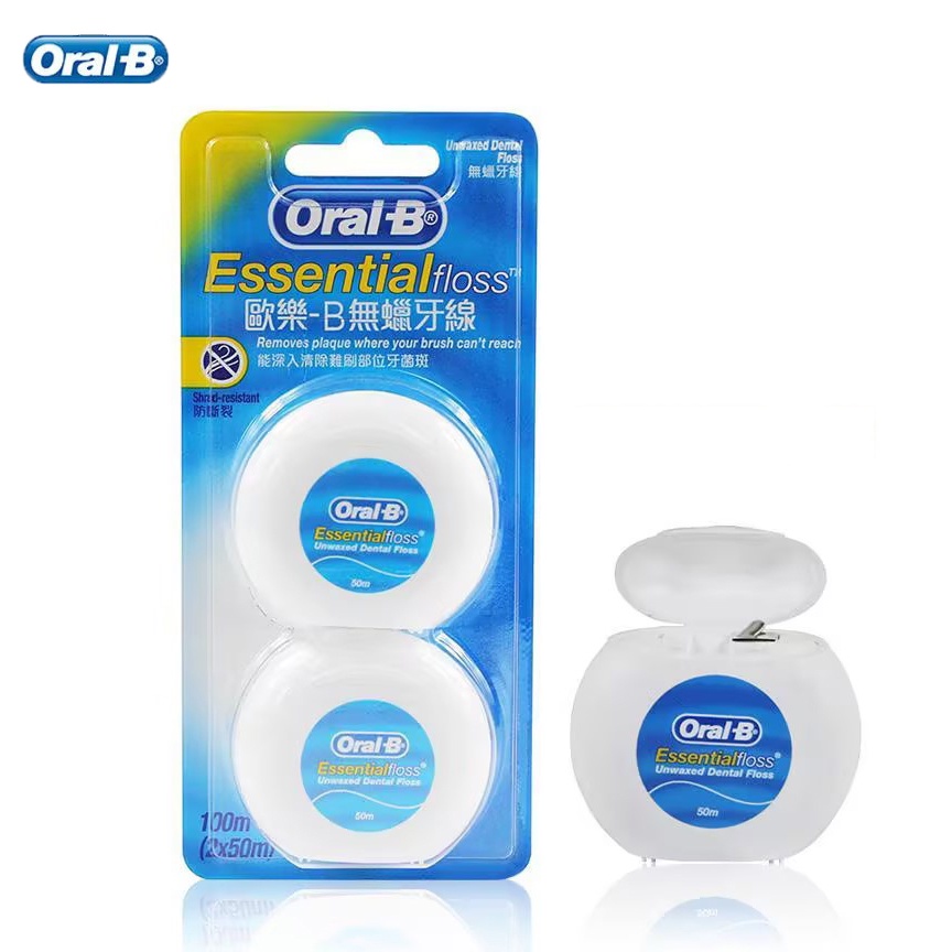 Oral-B chỉ nha khoa không sáp chỉ nha khoa chỉ nha khoa không sáp chỉ nha khoa làm sạch kẽ răng chỉ phẳng 100m