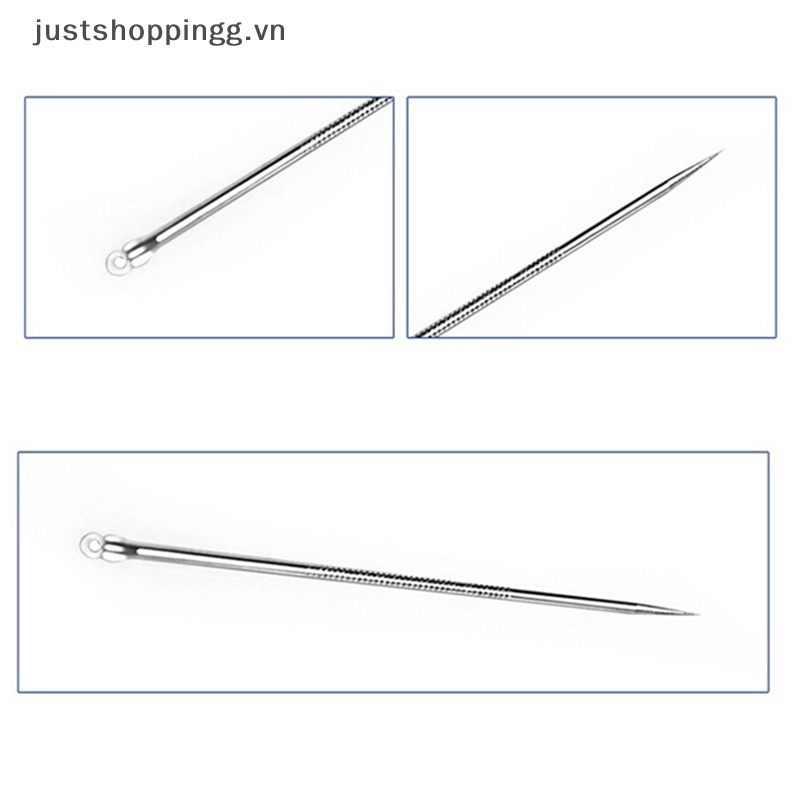 1 cái silver blackhead comedone remover acne blemish pimple extractor tool.