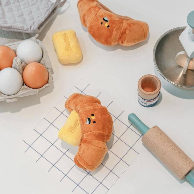 Đồ chơi cho chó squeaker trà chiều cà phê bánh mì kẹp tiếng chó mèo đồ chơi mèo đồ chơi nhai xương gà