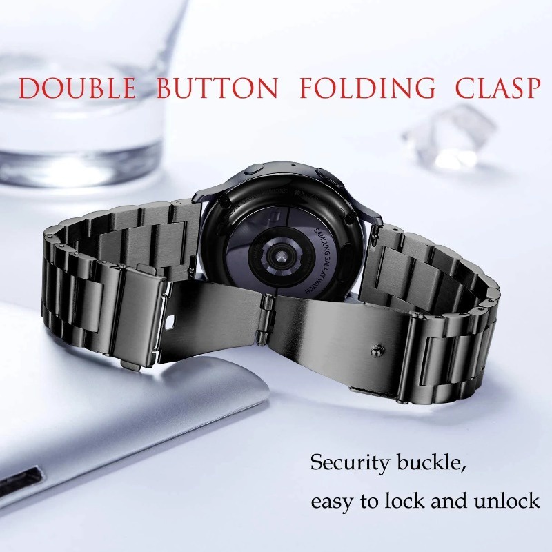 Cnagain 18mm 20mm 22mm 24mm dây đeo đồng hồ thông minh cho samsung galaxy watch 5/3 40mm 44mm 45mm 42mm 46mm gear s3 active bracelet huawei watch gt3 gt2e dây đeo bằng thép không gỉ