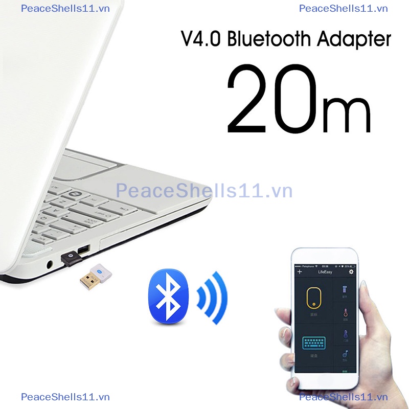 Peaceshells usb wifi adapter csr bluetooth 4.0 bluetooth transmitter receiver máy tính để bàn máy tính xách tay.