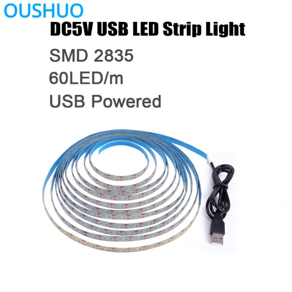 Đèn led dc 5v usb với 2835 đèn led màu khác nhau với đèn nền tv và đèn trang trí nội thất 1-5 mét