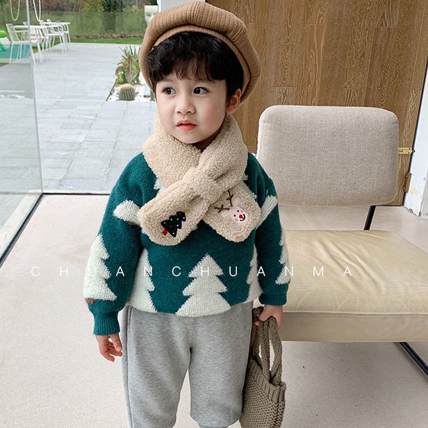 Áo Sweater Phong Cách Giáng Sinh Thời Trang Thu Đông Cho Bé