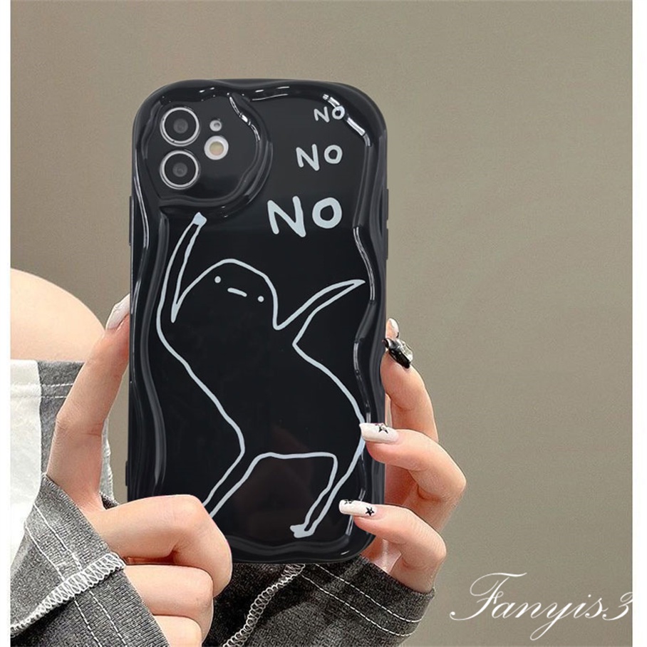 Tương thích cho iphone 14 13 12 11 pro max x xr xs max 8 7 6s plus se 2020 funny line man 3d wavy clear curved edge phone case soft silicon protection cover
