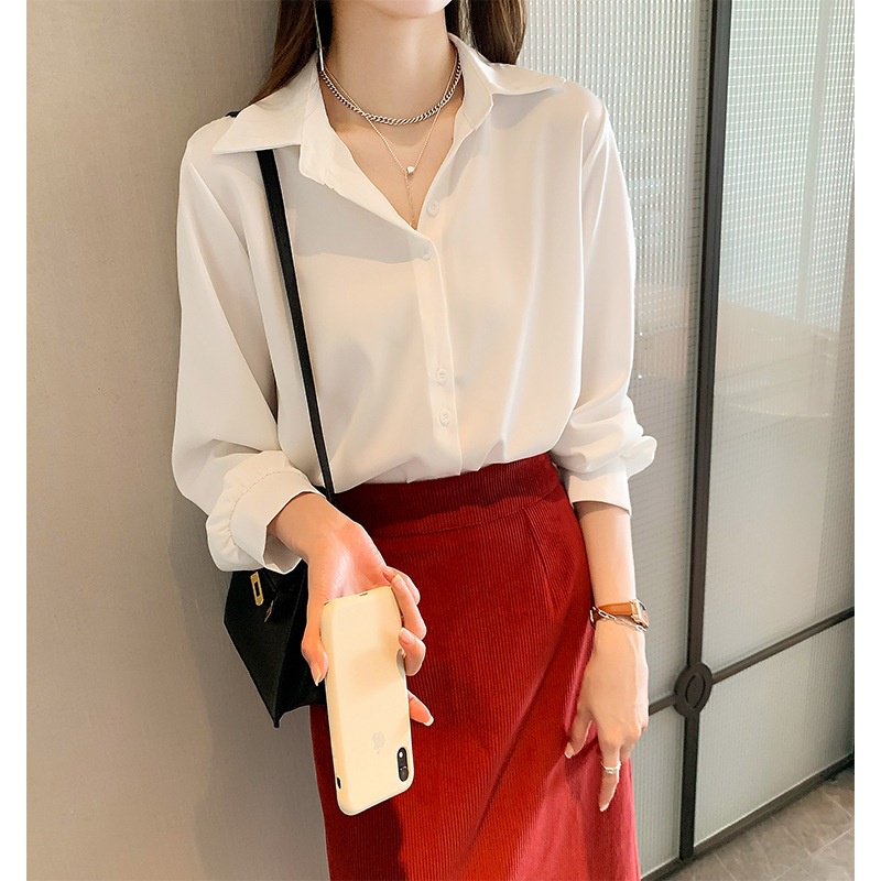 Áo Sơ Mi Voan Dáng Rộng Thời Trang Mùa Thu 2023 Dành Cho Nữ