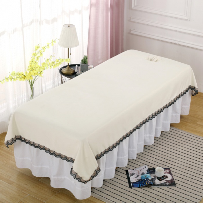 Ga Trải Giường Nhung Dày 120x230cm Có Lỗ Thoát Khí Mát Xa spa