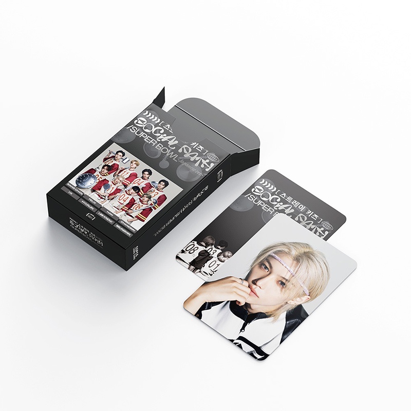 Stray kids LOMO Card Set 55 Tấm Thẻ Ảnh Social Path Super Bowl Hình Nhóm Nhạc