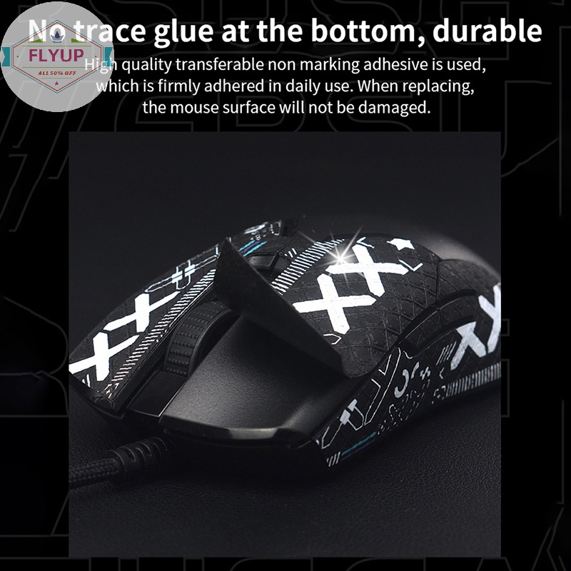 Flyup mouse grip tape skate handmade sticker non slip lizard skin hút mồ hôi cho logitech g502 hero pc gamer diy without mouse vn