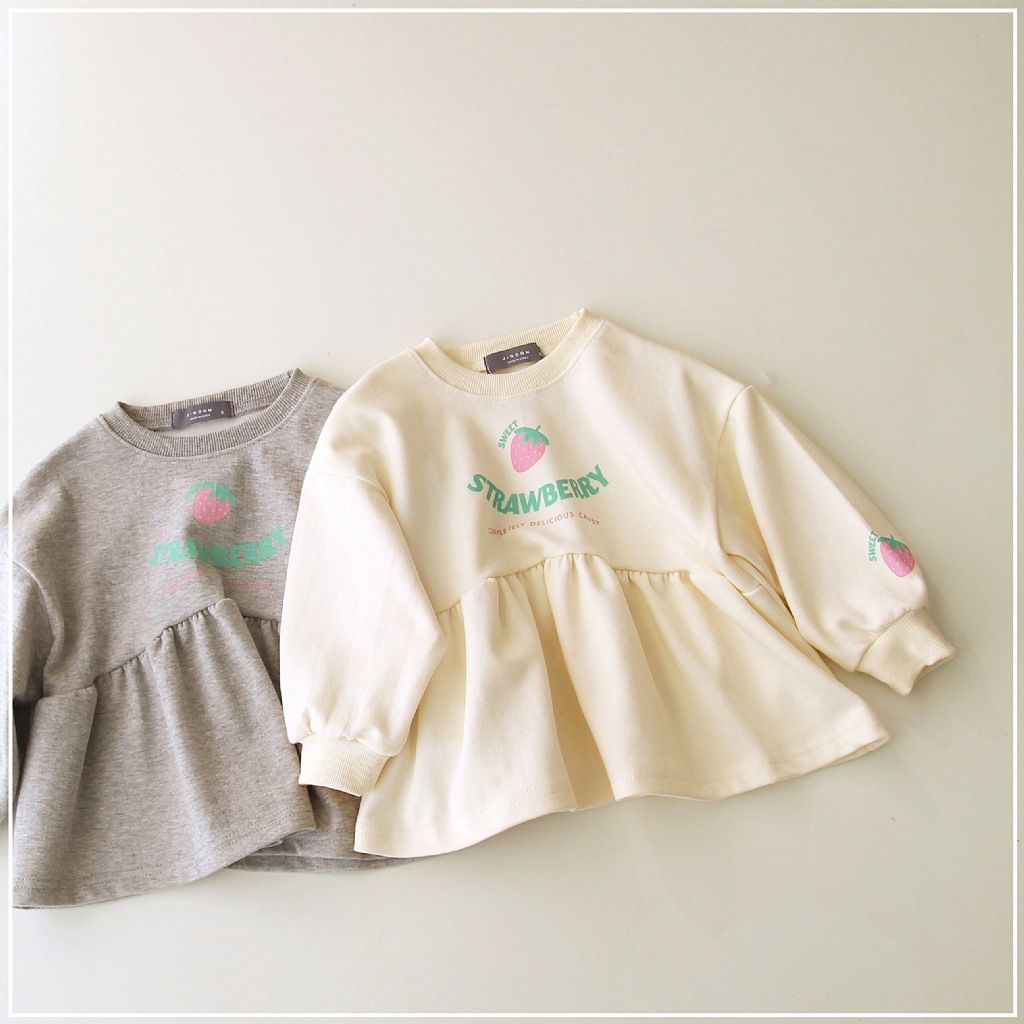 Áo hoodie Dáng Rộng Màu Trơn Phong Cách Hàn Quốc Thời Trang Mùa Thu Mới Cho Bé Gái