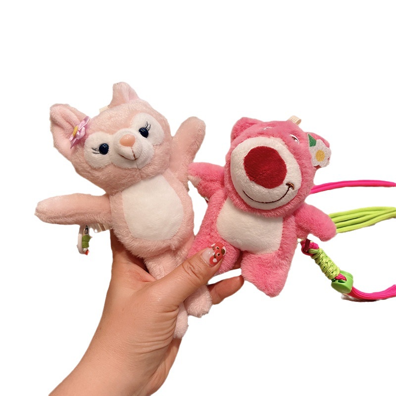 Ere1 lotso stellalou linabell phim hoạt hình điện thoại di động kẹp lưng dễ thương chuỗi chéo búp bê gấu dâu