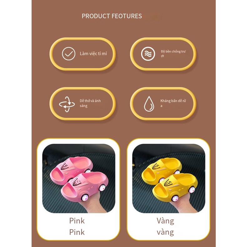 IKIDS Mẫu mới trẻ em trong nhà chống trượt phim hoạt hình phát sáng đáy mềm dép mát
