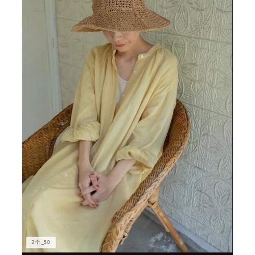Hàn quốc loose long-tay áo mỏng chống nắng áo sơ mi nữ mùa xuân và mùa thu giản dị màu sắc xẻ tà áo sơ mi