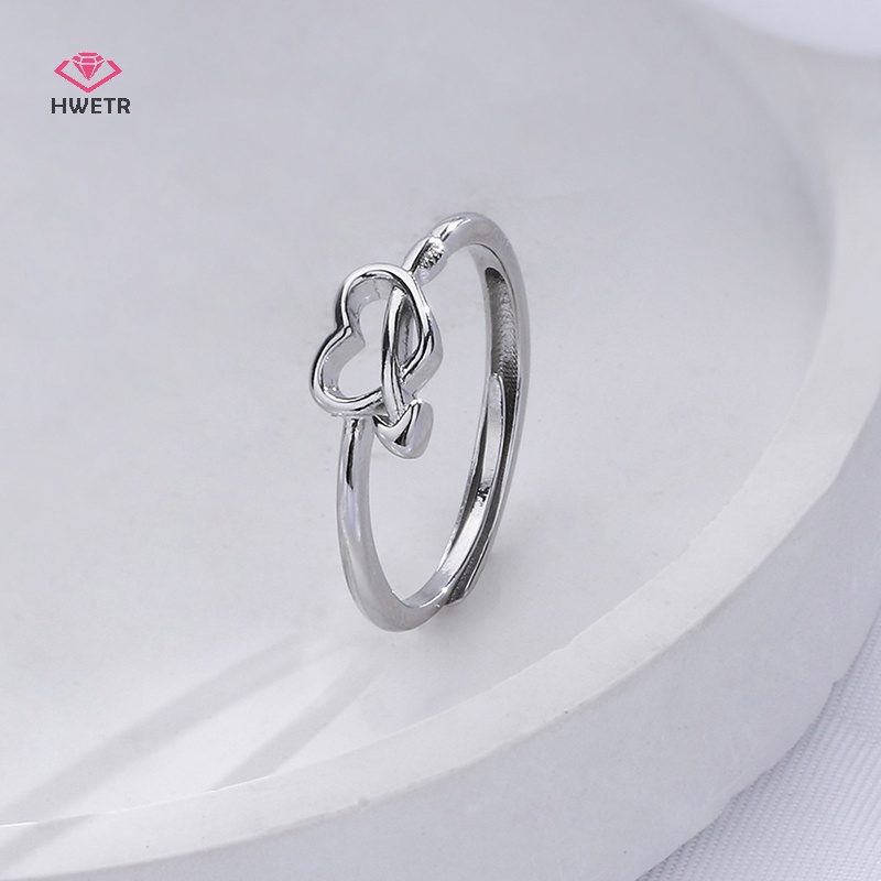 Nhẫn HWETR bạc kiểu mũi tên lãng mạn thời trang dành cho nữ