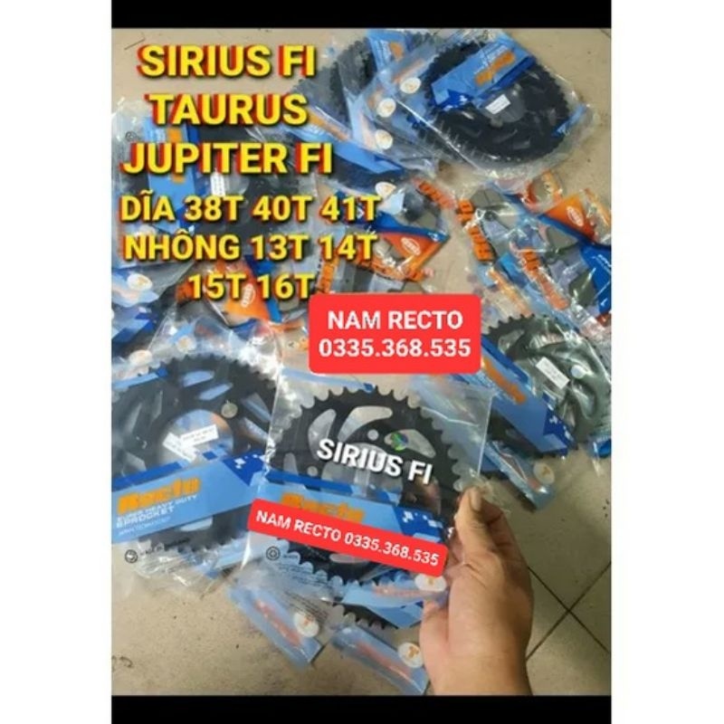 NHÔNG VÀ DĨA SIRIUS FI/JUPITER FI/TAURUS 38T 40T 41T NHÔNG 13T 14T 15T 16T CHÍNH HÃNG ///
