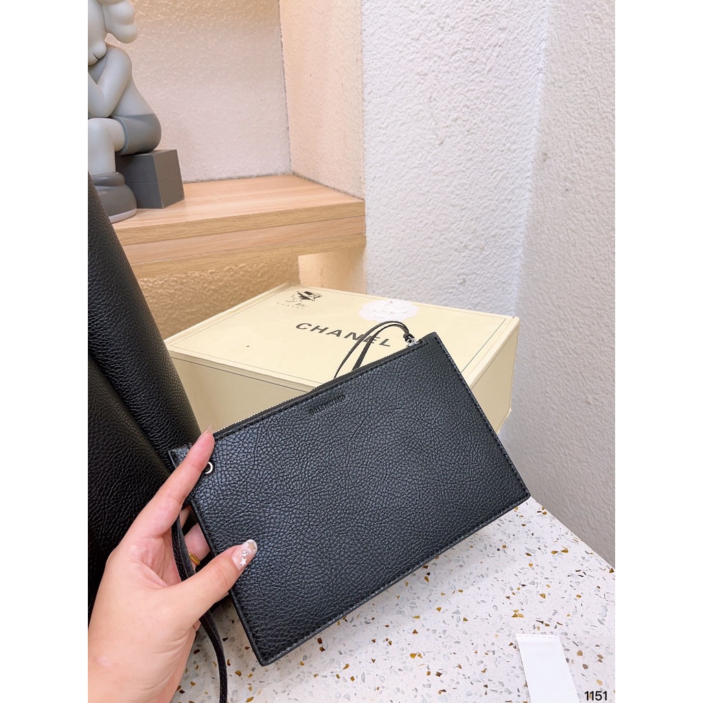 Balenc & ga túi tote mới dành cho nữ da bò đen dung tích lớn túi xách một vai với tính khí đa năng