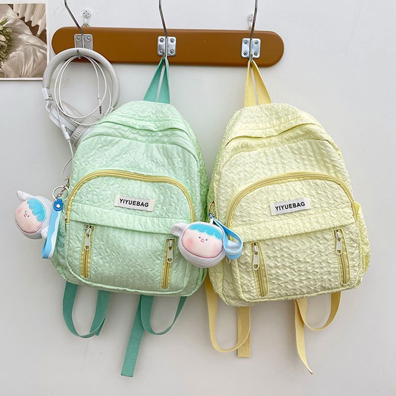 Elacent Ba Lô Đi Học mini Đơn Giản Dễ Thương Phong Cách Hàn Quốc