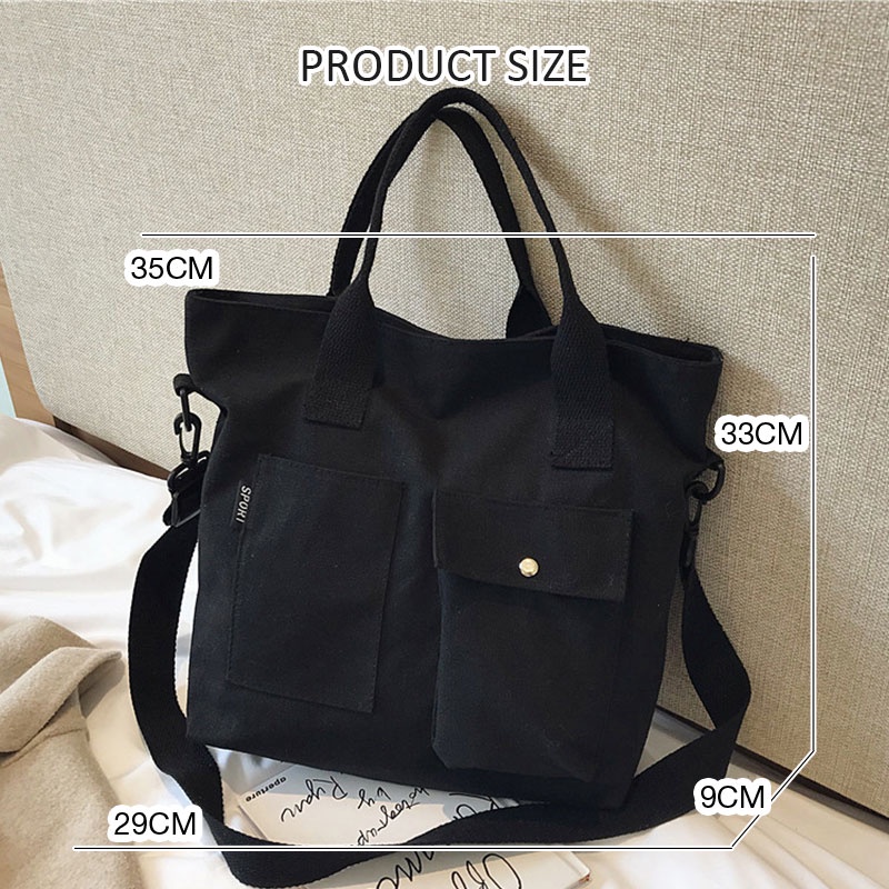 XINYIMEI Túi tote vải nữ phong cách hàn quốc mới hợp thời trang lớp học sinh túi đeo vai cầm tay