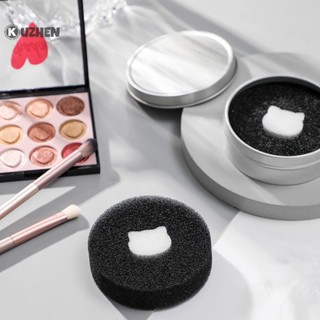 Kuzhen cọ trang điểm hộp làm sạch khô sử dụng đôi cọ đánh bóng mắt cọ tẩy màu hot