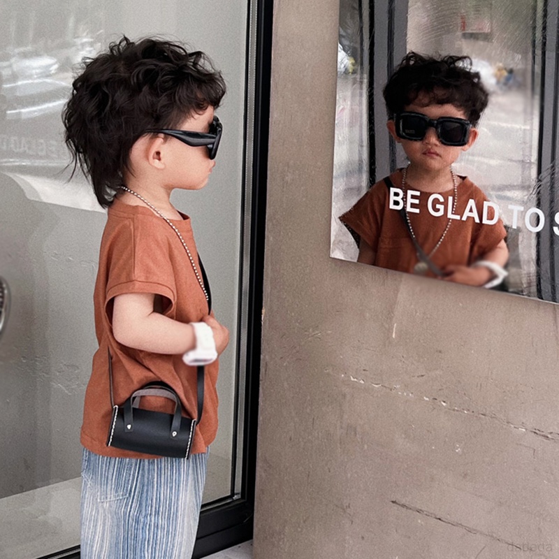 Phiên bản hàn quốc của túi trẻ em cho bé trai và bé gái túi xách hình lõm mini đeo chéo cổ điển