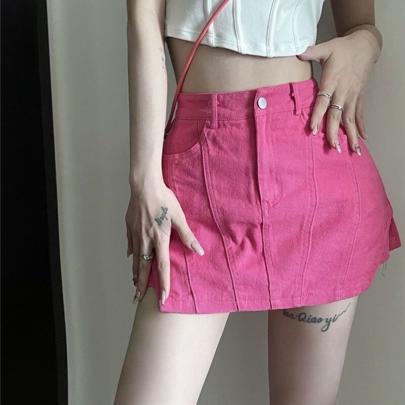 Chân Váy denim Chữ a Lưng Cao Thời Trang