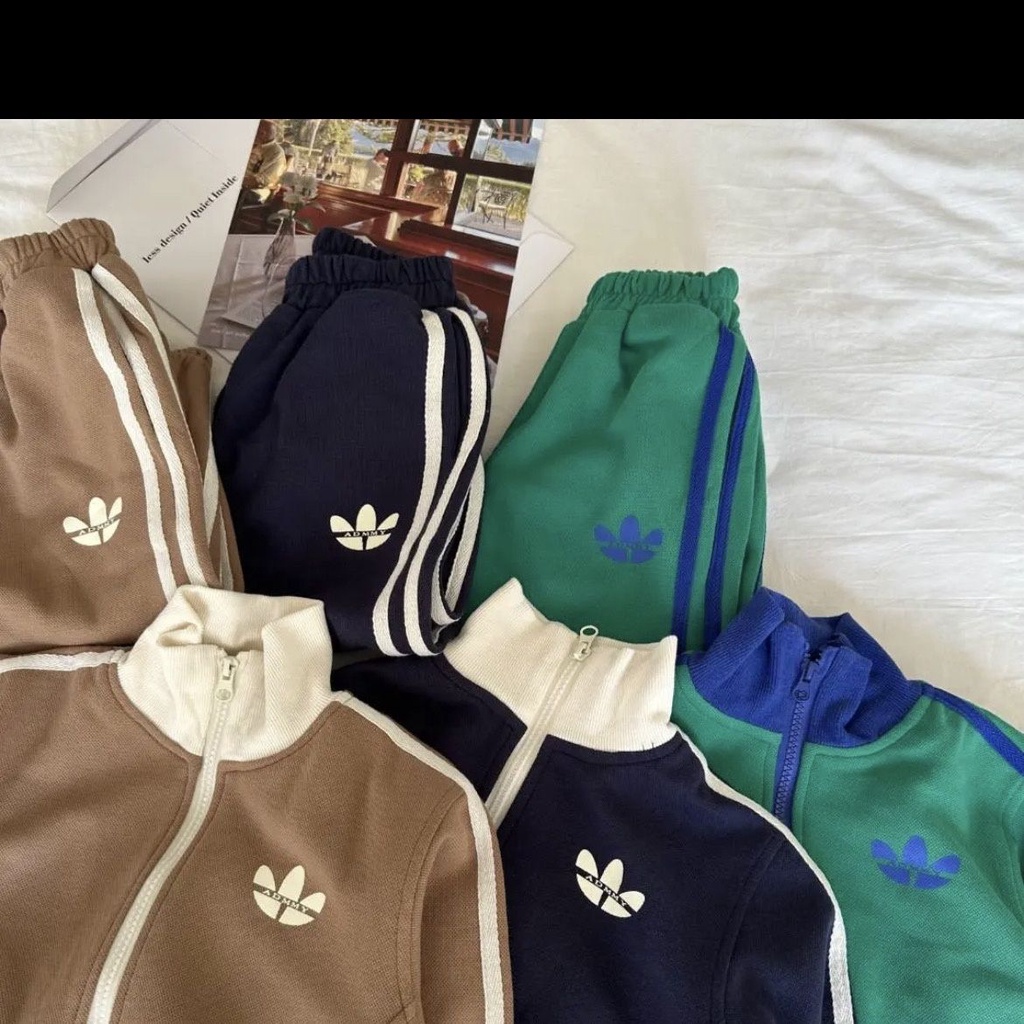 Set Đồ Thể Thao Hai Món Phong Cách Mới Mùa Xuân Thu Cho Bé Trai