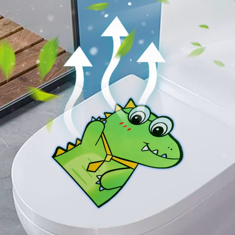 Lovely self-adhesive toilet deodorant stickers / animal thickening design felt paste deodorizer scented pad / miếng dán trang trí phòng tắm