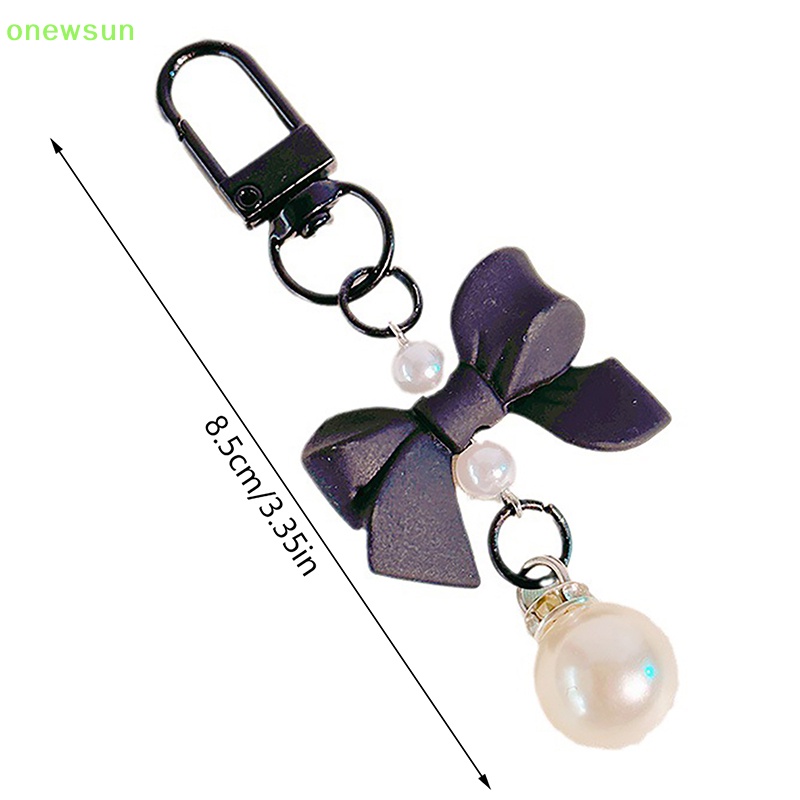 Onewsun nơ kẹo màu mặt dây chuyền chìa khóa thời trang y2k keychain hộp đựng tai nghe túi quyến rũ mặt dây chuyền phụ kiện túi xách mới