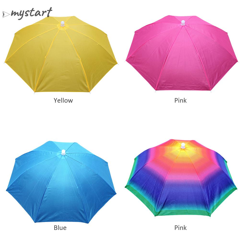 Mũ dù câu cá có thể gập lại ngoài trời mưa che nắng mũ nón chống thấm nước