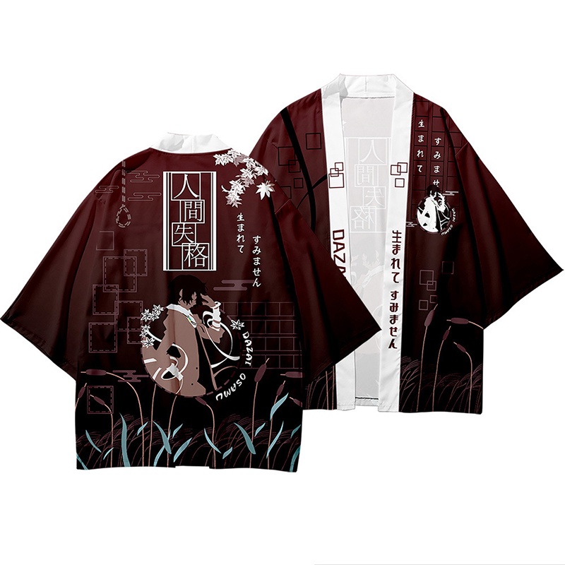 Áo Khoác kimono In Hình bungo stray dogs dazai osamu Hóa Trang halloween