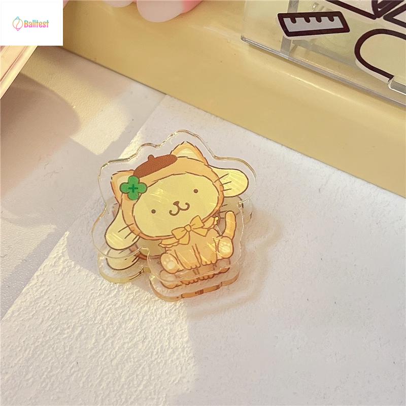 💜SANRIO Kẹp Giấy Kiểm Tra Dữ Liệu Bằng Acrylic Trong Suốt Hình Chú Chó Cinnamon Hoạt Hình