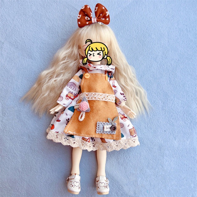 Mới Đầm Xòe Phong Cách lolita Xinh Xắn Cho Búp Bê 1 / 6 28cm