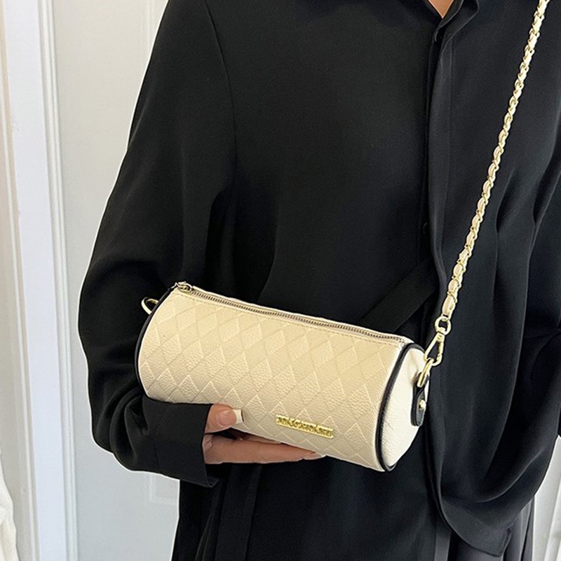 Ielgy niche Túi Xách Đeo Cánh Tay Thiết Kế Chuỗi Xi Lanh Cao Cấp Cho Nữ