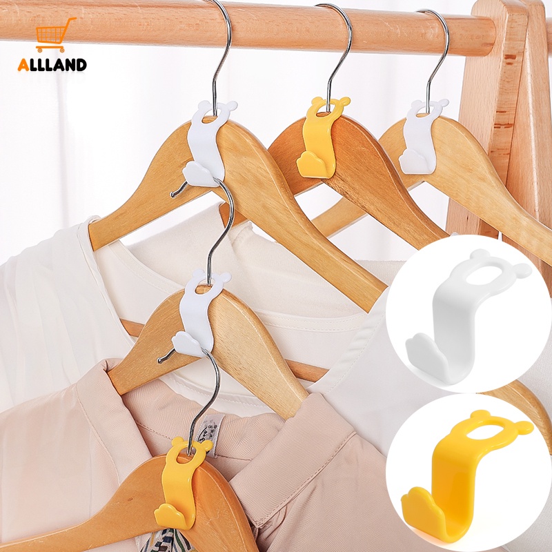 Móc Nhựa PP Kết Nối Móc Treo Áo Khoác / Mũ Tiết Kiệm Không Gian Hình Gấu Sáng Tạo