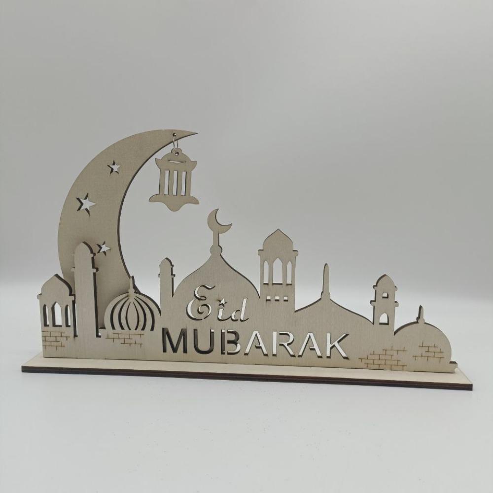 Đèn Led Lễ Hội Eid Mubarak Bằng Gỗ Dùng Trang Trí Nhà Cửa