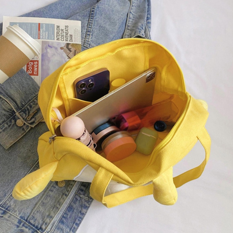 Túi Xách Canvas Cỡ Lớn In Họa Tiết Hoạt Hình Cho Nữ