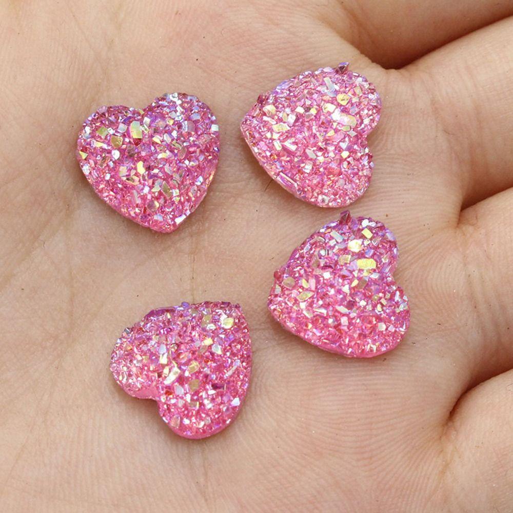 Daphs 12mm 100 Chiếc Trái Tim Long Lanh|Phụ Kiện Trang Sức Sang Trọng Handmade