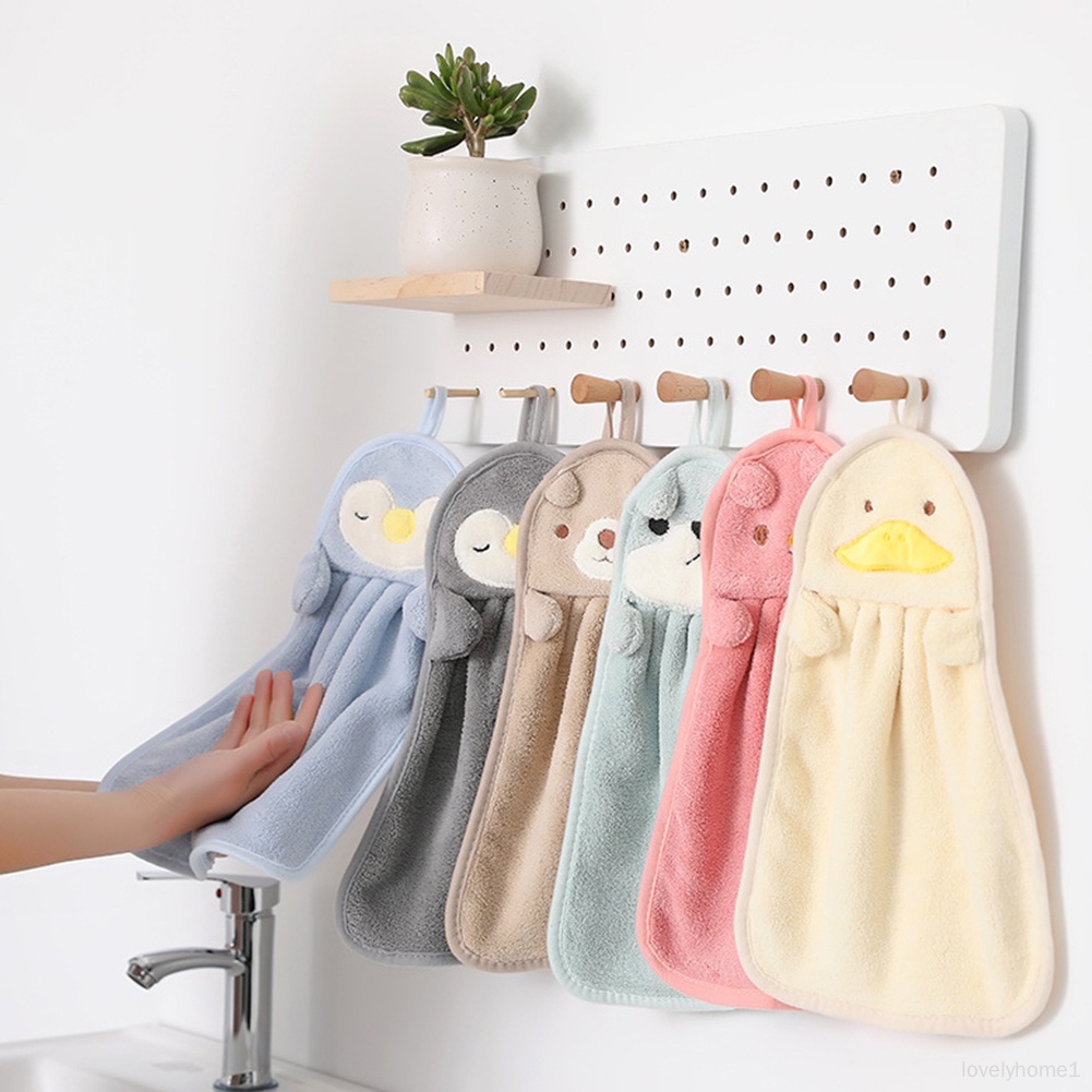 Khăn Lau Tay Mềm Mại Thấm Hút Nước Tốt Thân Thiện Với Làn Da Hình Động Vật Dễ Thương