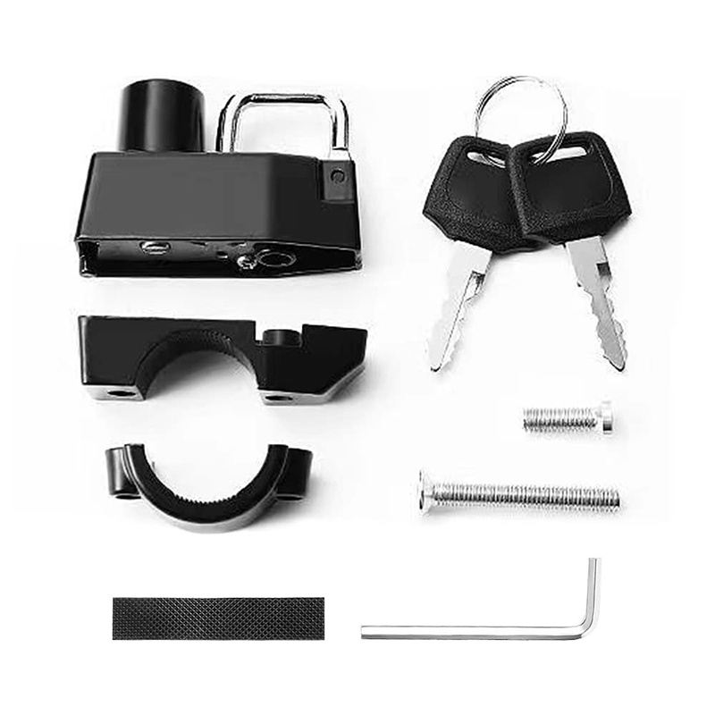 Khóa mũ bảo hiểm cho xe máy, xe đạp điện hai chế độ khóa mũ và treo đồ - Chất thép chống gỉ an toàn - Kèm 2 chìa khóa YKD