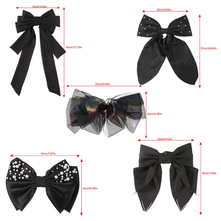 Kẹp Tóc Hình Nơ Phối Lưới Đính Ngọc Trai Phong Cách Hàn Quốc Thời Trang Cho Nữ